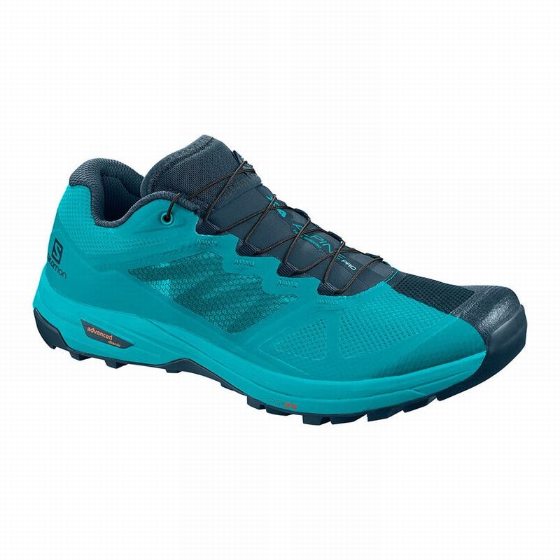 SALOMON X ALPINE W /PRO Philippines - Women's Trail Running Shoes - Turquoise/Blue | 523941-SKQ